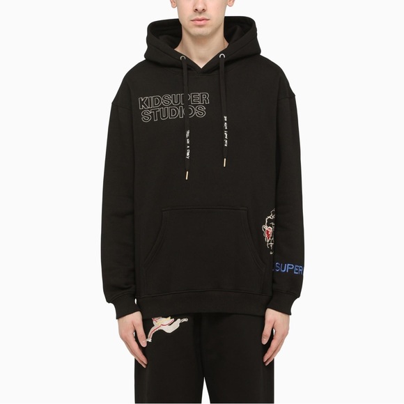 Kidsuper Studios Other - Kidsuper Studios Embroidered-design hoodie Black Sz Small Men’s